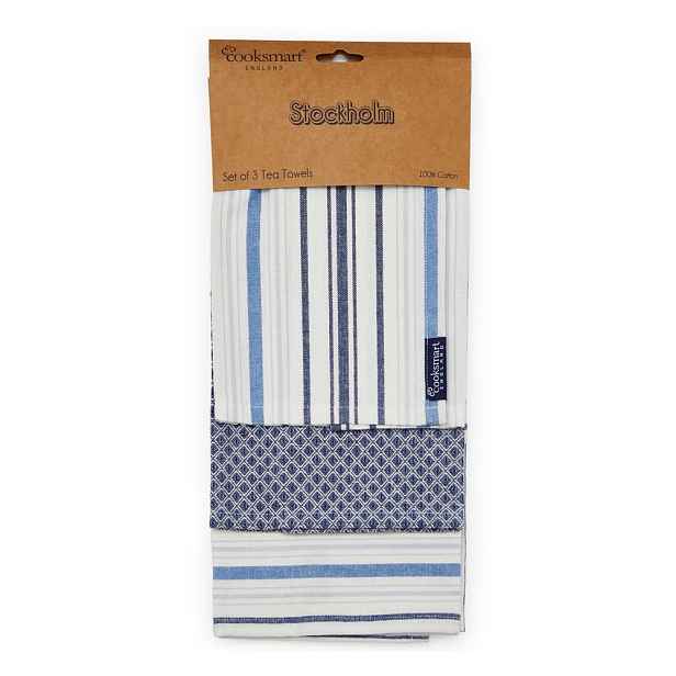 Bavlněné utěrky v sadě 3 ks 45x65 cm Stockholm – Cooksmart ®