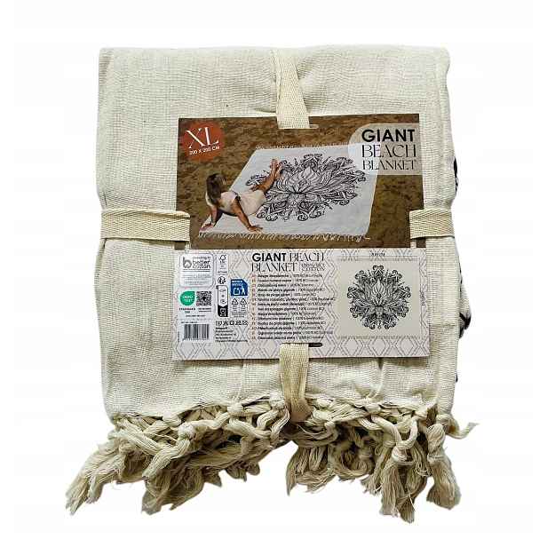 Plážová deka XXL 100% Bavlna Lotosový Květ Giant Beach Blanket 200 x 200 cm
