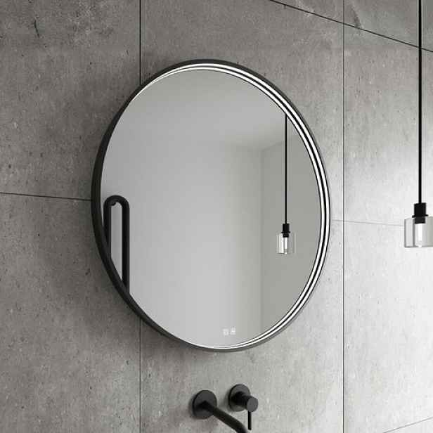 Zrcadlo se senzorem Nimco 80x80 cm černá matná ZPC31002RVX90