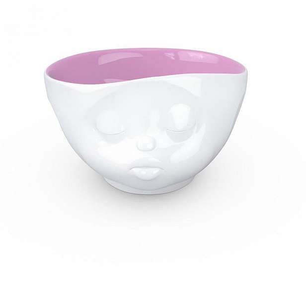 Bílo-fialová porcelánová líbající miska 58products
