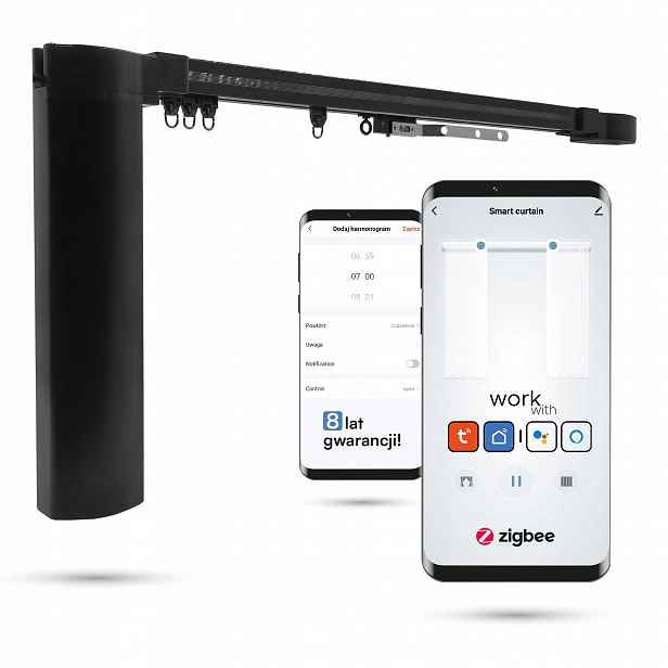 Garnýž elektrický černý WiFi (Zigbee 3.0) Tuya 4,2 m – kompletní sada