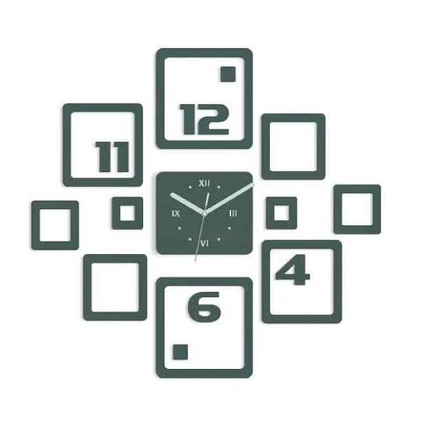 ModernClock 3D nalepovací hodiny Otto šedé