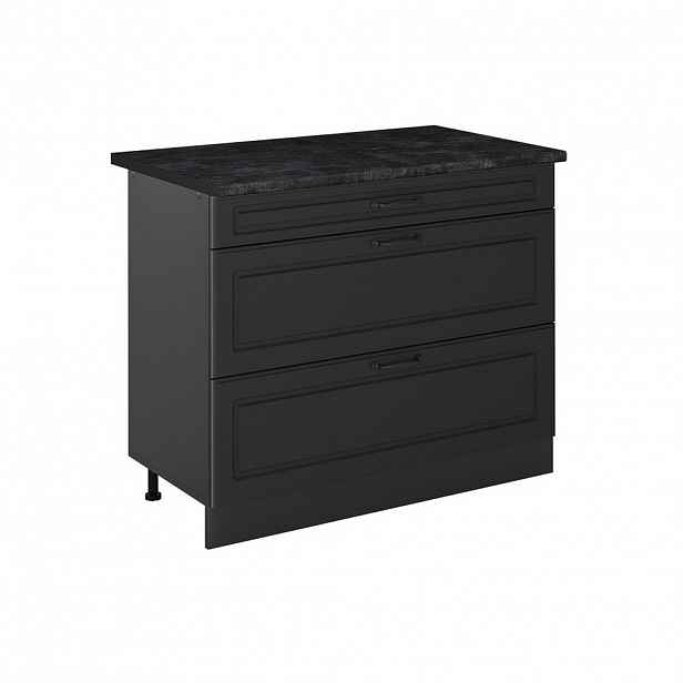 Vicco SPODNÍ SKŘÍŇKA KUCHYŇSKÉ LINKY R-Line, Antracitový venkovský dům/Antracit, 100 cm pracovná doska antracitová