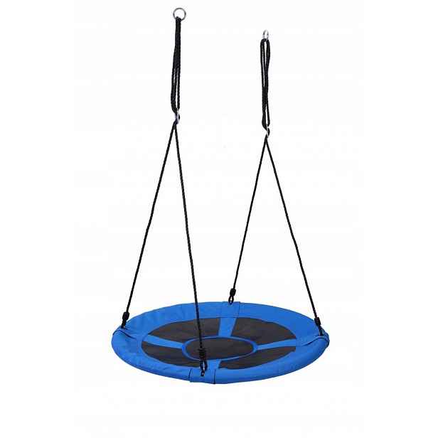 Zahradní houpačka houpací hnízdo 100 cm modrá pro děti 150 kg
