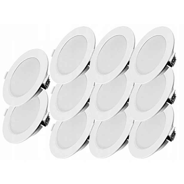 11x Plochý zapuštěný panel Slim Led 6W 230V Lampička Studená barva 6500K
