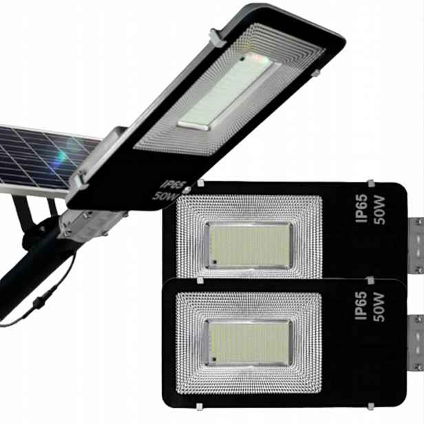3X Solární Lampa Led Pouliční Lampa 50W Senzor Soumraku Držák Trubka Montážní