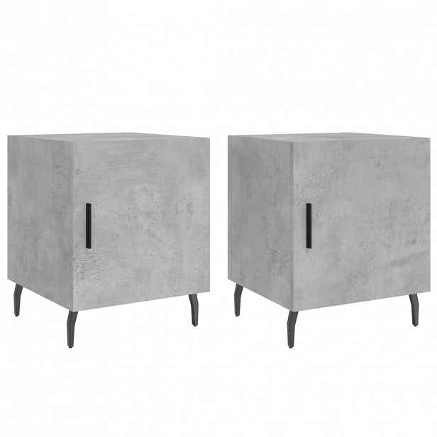vidaXL Noční stolky 2 ks betonově šedé 40x40x50 cm kompozitní dřevo