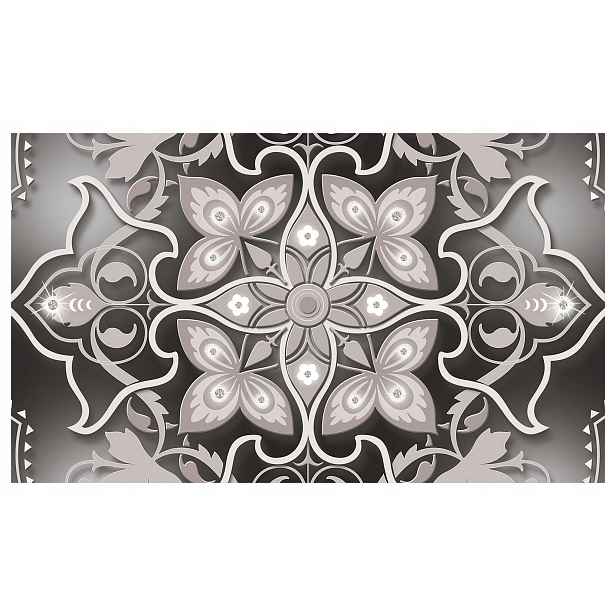 Fototapeta Květiny Art Deco Abstrakce Šedá Gradient vinylová 368x254 lepidlo