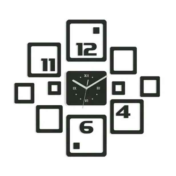 ModernClock 3D nalepovací hodiny Otto wenge
