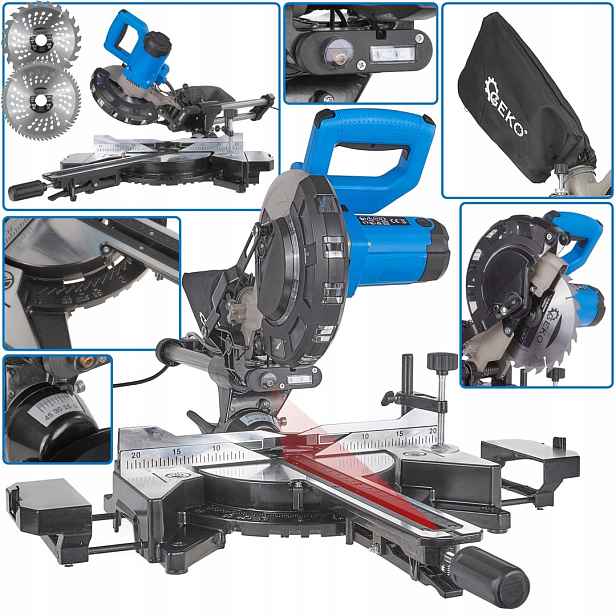 Pila pokosová pila s posuvem 1700 W 210 mm