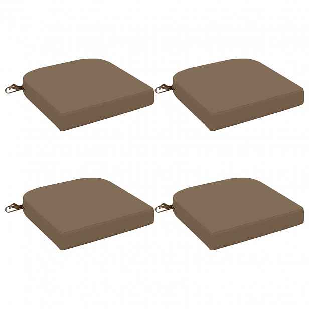 vidaXL 4-dílné sedáky SOEST 4 pcs 100% polyester Taupe 40 x 40 x 7 cm