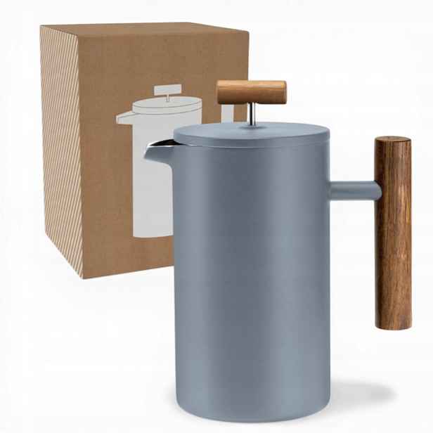 French press konvice na kávu nerezová ocel termoizolační 1l modrá