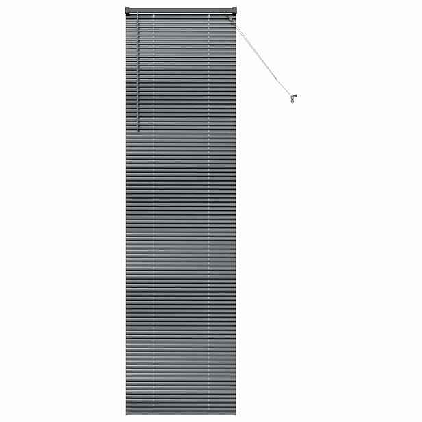vidaXL Venet školní žaluzie Tmavě šedá 220 x 55 cm 25 mm Hliník