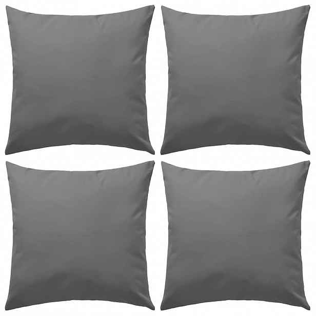 vidaXL Venkovní polštářky 4 ks 45x45 cm šedé