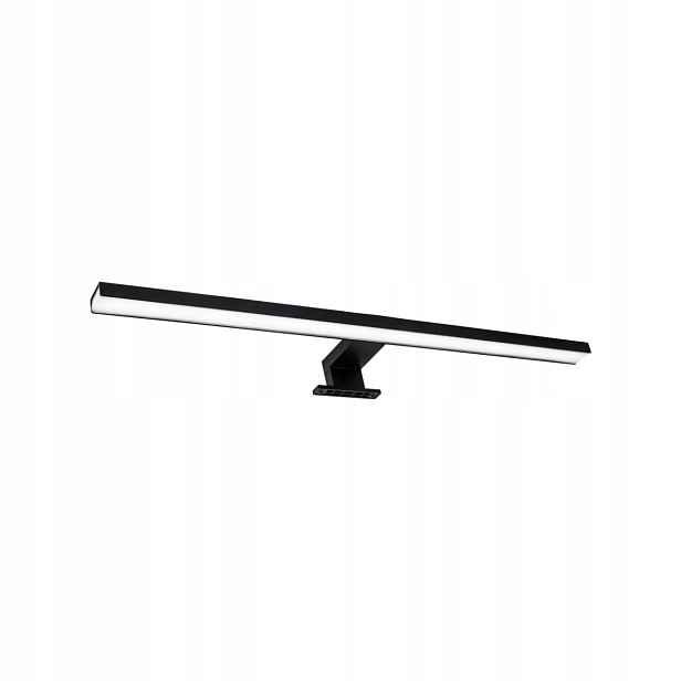 Led koupelnové nástěnné svítidlo nad zrcadlo, černé, lineární, 60 cm, 4000K, Polux