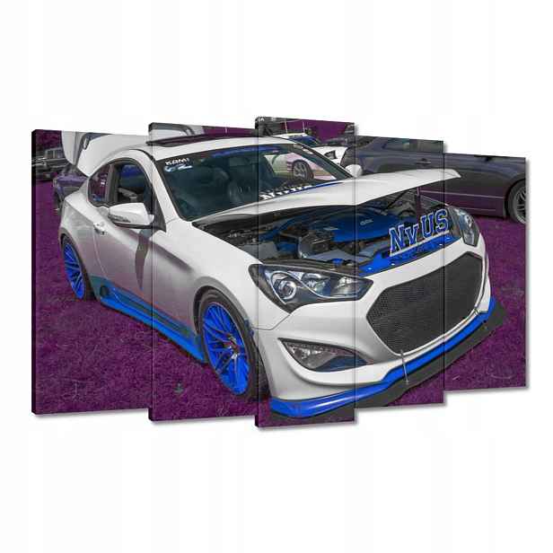 Obrazy 100x60 Bílé sportovní auto