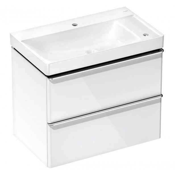 Hansgrohe Xelu Q - Skříňka s umyvadlem, 63x78x50 cm, 2 zásuvky, lesklá bílá/chrom 54380000