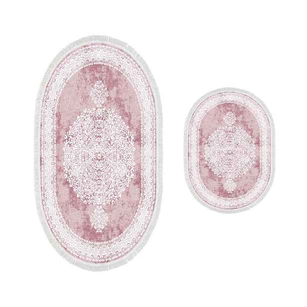 L'essentiel Sada 2 kusů koupelnových podložek Orient Ornamental Powder růžová