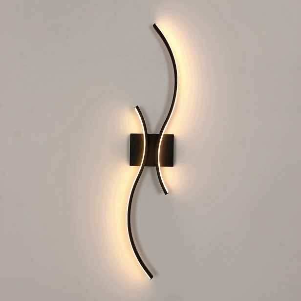 Led nástěnné svítidlo 27W černé moderní 3000K 3050 lm 80 cm Comely