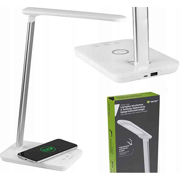 Led stolní lampa Tracer Luna školní noční indukční nabíječka 10W