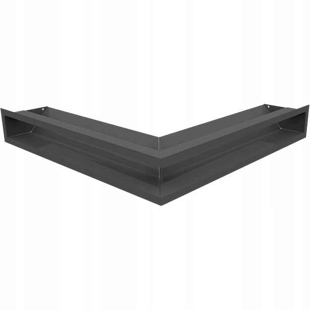 Ventilační mřížka krbová Luft rohová 56x56x6 grafitová Slim