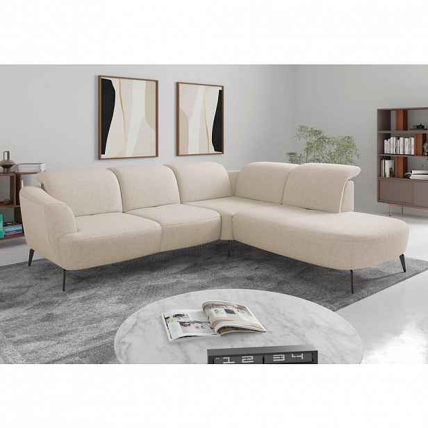 Sit & More ROHOVÁ SEDAČKA, textil, krémová