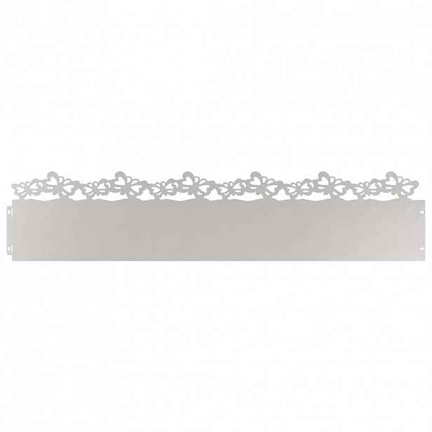 vidaXL Obrubníky trávníku 10 ks 103 x 0,05 x 22 cm Nerezová ocel