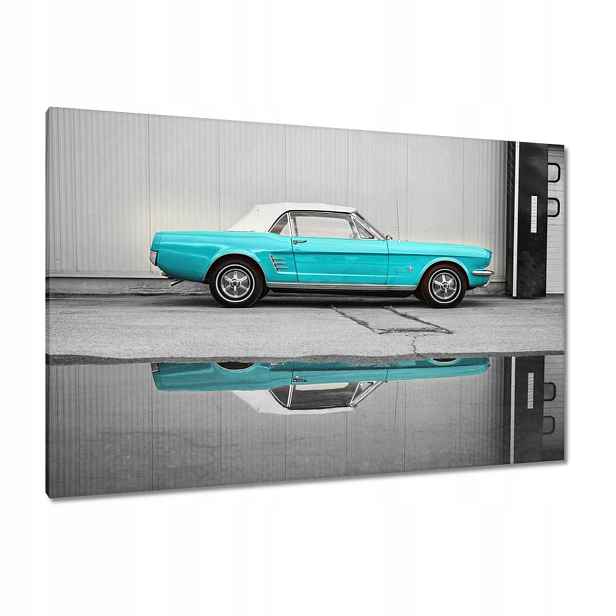 Obrazy 120x80 Tyrkysový Ford Mustang