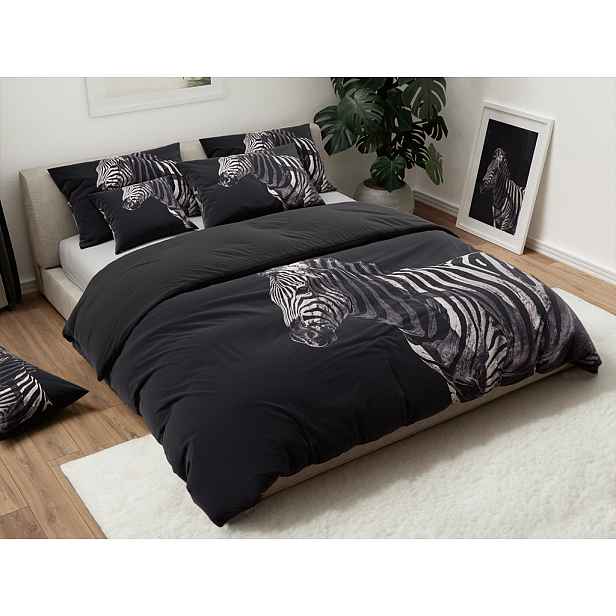 3D povlečení z mikrovlákna ZEBRA černé Rozměr povlečení: 70 x 90 cm | 140 x 200 cm