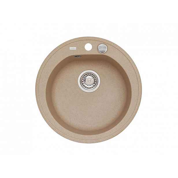 Alveus Niagara - Granitový dřez průměr 51 cm, s ovládáním odtoku, beige 1076855