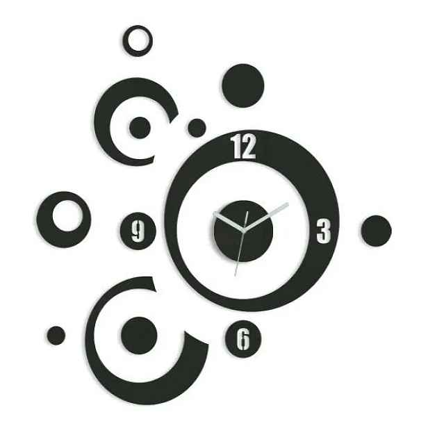 ModernClock 3D nalepovací hodiny Planets wenge