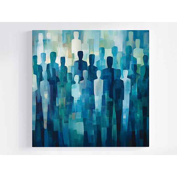 Obraz Na Plátně Canvas Abstrakce Lidé Dav Komunita Skupina 50x50
