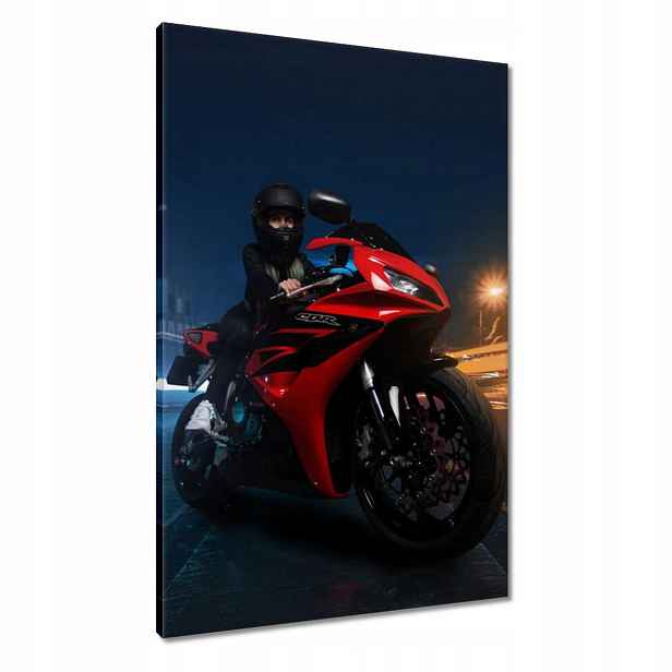 Obrazy 60x90 Červený motocyklový závodník