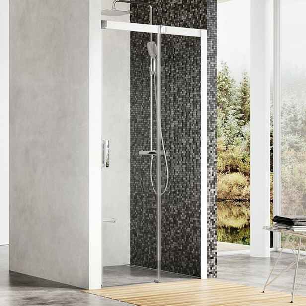 Sprchové dveře 110x195 cm pravá Ravak Matrix bílá 0WPD0100Z1