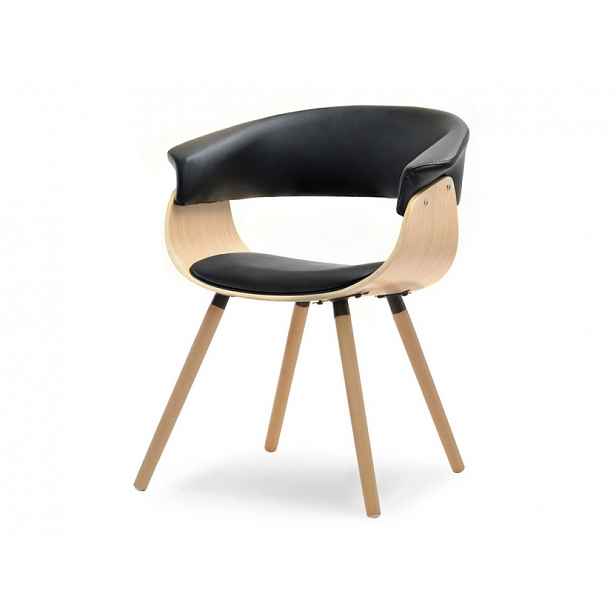 Designová jídelní židle MAITE - dub / černá