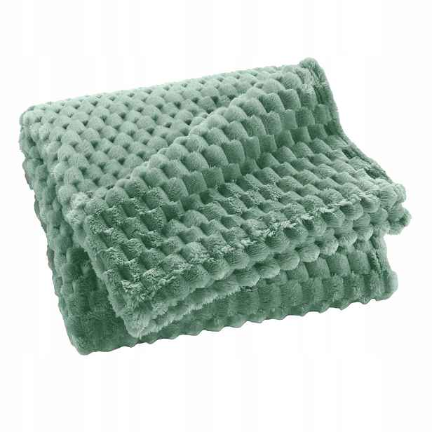 Flanelová Deka 125 X 150 CM Polyester Seledinová Zelená Oekotex