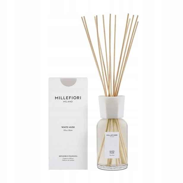 Millefiori Milano White Musk – difuzér s tyčinkami 500 ml