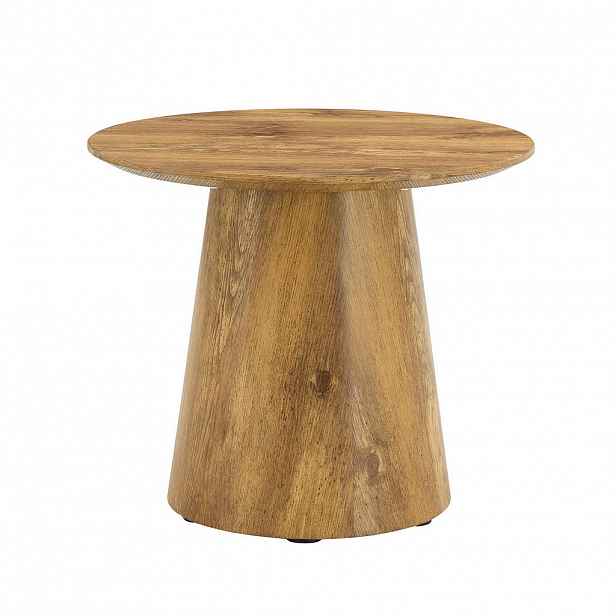 OKWISH ODKLÁDACÍ stolek 50/50/48 cm dřevěný z MDF s realistickým dekorem dřeva