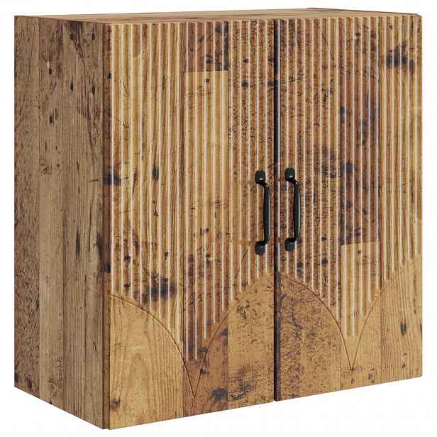 vidaXL Nástěnná skříň 59 x 31 x 60 cm Kompozitní dřevo Staré dřevo