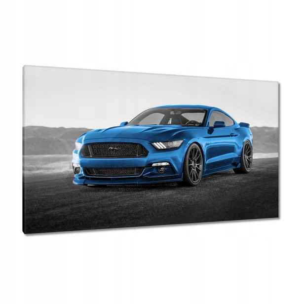 Obrazy 120x70 Modrý Ford Mustang