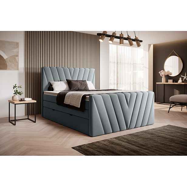 Boxspring Candice Rozměr: 140 x 200 cm, látka: Velvetmat 4