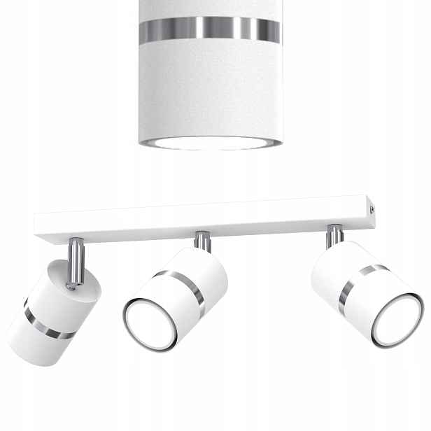 Stropní Svítidlo Stropní Svítidlo Stropní Bílý Chrom Pohyblivá Led Lampa GU10 Polsko Lampa