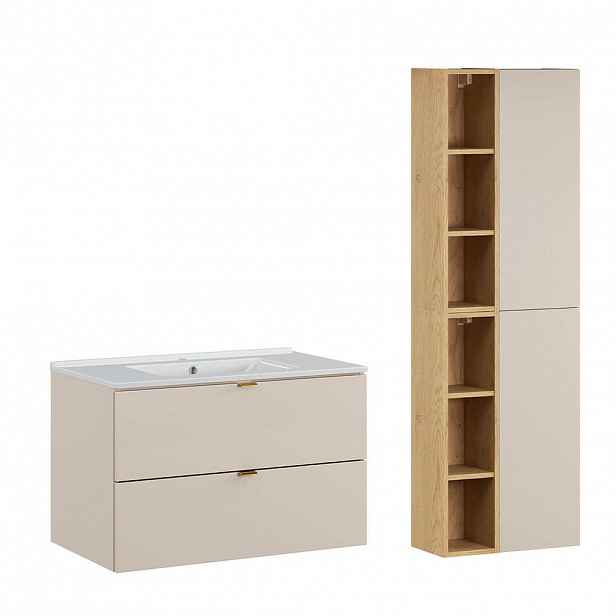 Petits-meubles KOUPELNOVÝ NÁBYTEK 80cm Azel 2er-Set Kašmír