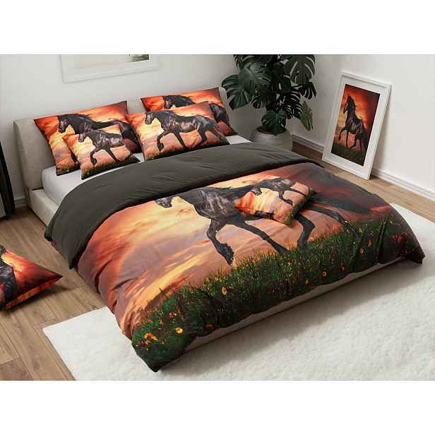 3D povlečení z mikrovlákna KŮŇ hnědé Rozměr povlečení: 70 x 90 cm | 140 x 200 cm