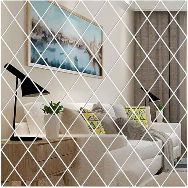 58 X Samolepící Akrylové Zrcadlo Z Pvc Pro Nástěnnou Dekoraci 100 X 100 CM