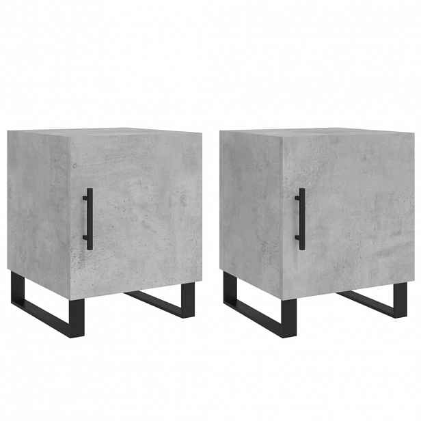 vidaXL Noční stolky 2 ks betonově šedé 40x40x50 cm kompozitní dřevo