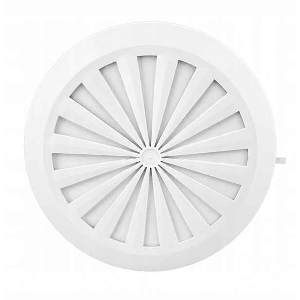 Ventilační Mřížka Przybysz Kulatá Nastavitelná 90 160 mm Šňůra Bílá