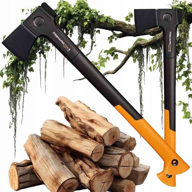 Fiskars Štípací Sekera X24, Čepel M Pro Zahradu, Lehká, Ostrá X-series