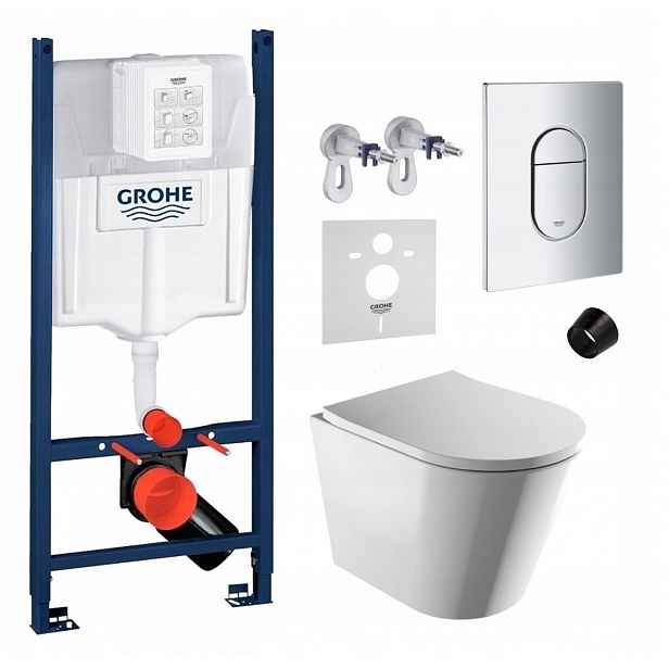 Sada Wc Rám Grohe Rapid s mísou Omnires a tlačítkem chrom