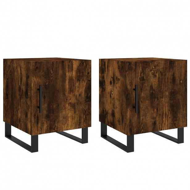 vidaXL Noční stolky 2 ks kouřový dub 40 x 40 x 50 cm kompozitní dřevo